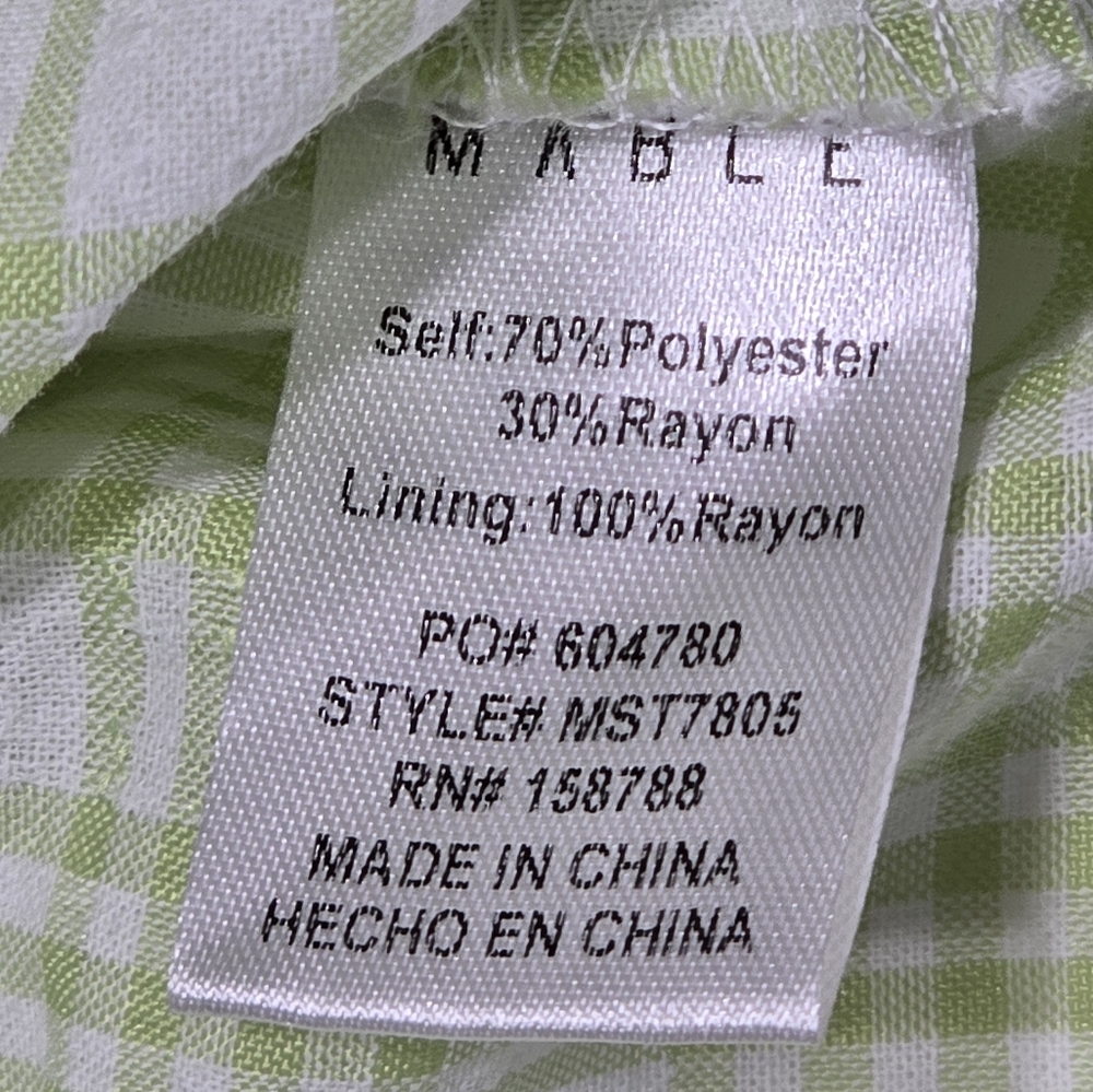 Mable Short Puff Sleeve Printed Tie-Front Top Women's Size S - Picture 7 of 7